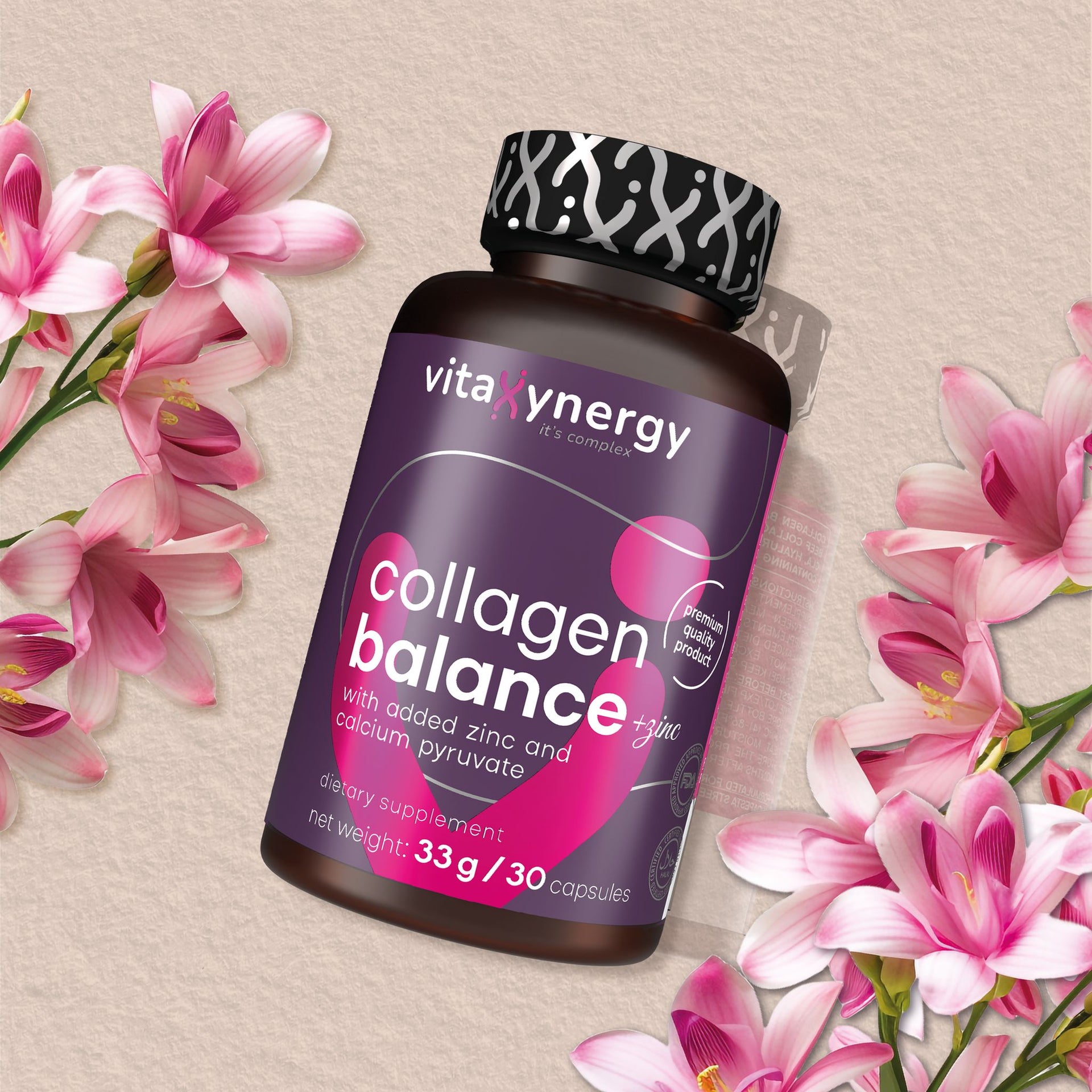 Vitaxynergy Collagen Balance + Zinc – 30 Capsules | Skin & Joint Support